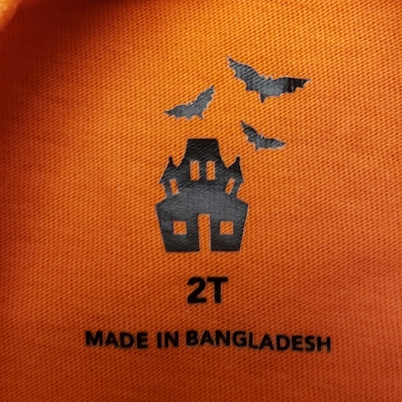 Tiny Terror Kids Orange Shirt Size 2T - Picture 3 of 4